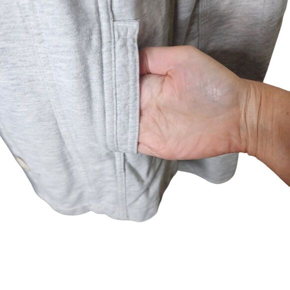 Lucky Brand Long Sleeve Button Up Sweatshirt Jacket Womens Size L Gray - Picture 3 of 9